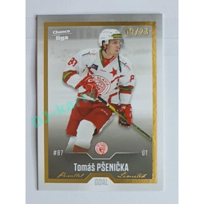2022/23 Goal Cards Chance Liga 2. série #314 Tomáš Pšenička Gold 09/23