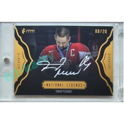 2023/24 LC Expectations Road to Prague #NL-13 Tomáš Plekanec National Legends Authentic Signature Gold 10/20
