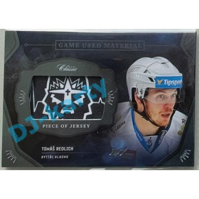 2020/21 OFS 2.série Tomáš Redlich #GUM-TRE 1/1 Game Used Material Black Cut NAMEPLATE
