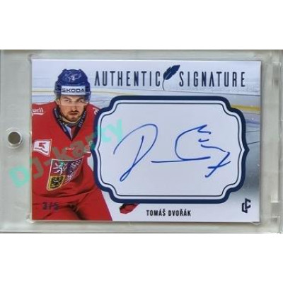 2023/24 LC Expectations Road to Prague #AS-01 Tomáš Dvořák Authentic Signature Blue 3/5