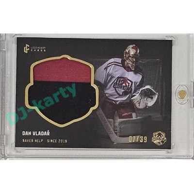 2024 LC Saves Help #SH-02 Dan Vladař Jersey Memorabilia Gold 07/39