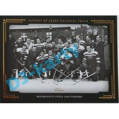 2020 OFS SSČH Mistrovství světa 1949 Švédsko #HCNT-17 04/10 History of Czech National Teams Gold