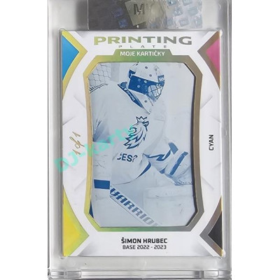 2023 MK The Gamers Extended #PP-ŠH Šimon Hrubec BASE Printing Plates 2023 Cyan 1of1