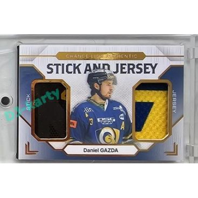 2023/24 Goal cards Chance Liga 2. série #SJ-02 Daniel Gazda Game Used Material Jersey&Stick 09/10