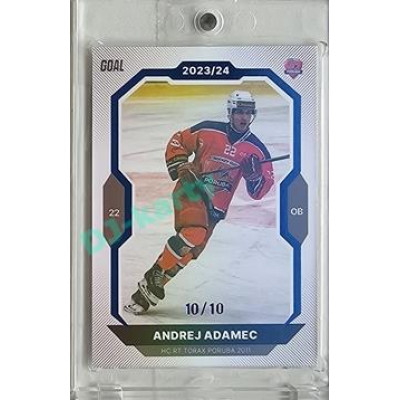 2023/24 Goal cards Chance Liga 2. série #259 Andrej Adamec Blue 10/10
