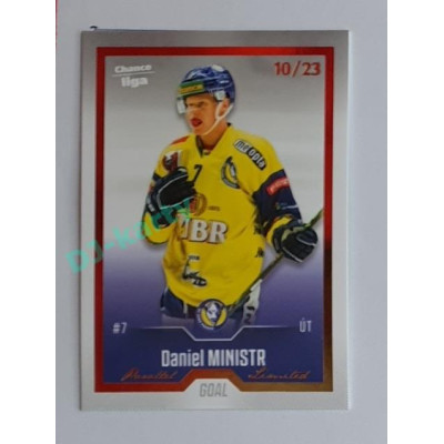 2022/23 Goal Cards Chance Liga 2. série #293 Daniel Ministr Gold 10/23