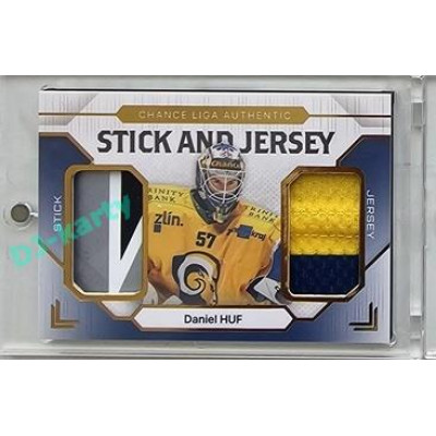 2023/24 Goal cards Chance Liga 2. série #SJ-01 Daniel Huf Game Used Material Jersey&Stick 08/10