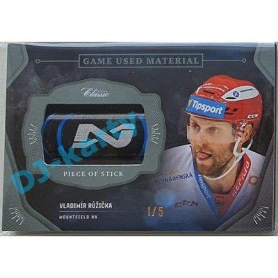 2020/21 OFS 2. série Vladimír Růžička #GUM-VRŮ 1/5 Game Used Material Black Cut