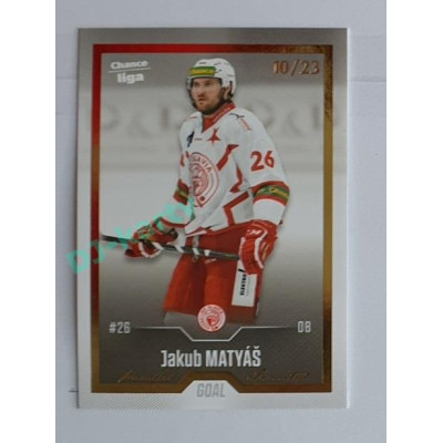 2022/23 Goal Cards Chance Liga 2. série #304 Jakub Matyáš Gold 10/23