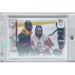 2023/24 Legendary Cards Hlinka Gretzky Cup Young Lions #SRM-27 Curran asistoval u Lislerovy trefy na 2:0 Silver Run Moments Rainbow xx/39