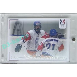 2023/24 Legendary Cards Hlinka Gretzky Cup Young Lions #SRM-23 Česká radost v duelu s Německem Silver Run Moments Rainbow xx/39