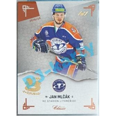 2019/20 OFS Chance liga Jan Mlčák #150 1/1 Leather paralel Expo Pard.