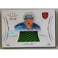 2021/22 OFS The Final Series Viktor Lang #STI-LAV 07/10 Game Used Stick Red