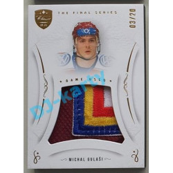 2021/22 OFS The Final Series Michal Gulaši #JER-MG 03/20 Game Used Jersey Gold