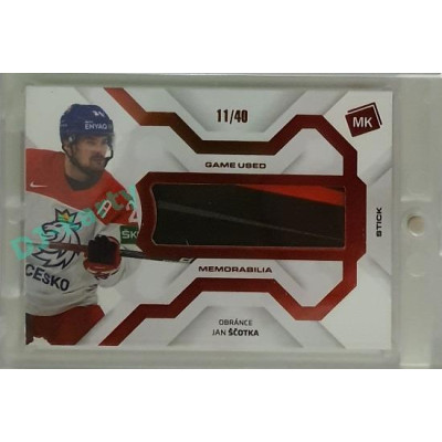 2021/22 MK reprezentace #GUM-15 Jan Ščotka Game Used Memorabilia RED 11/40