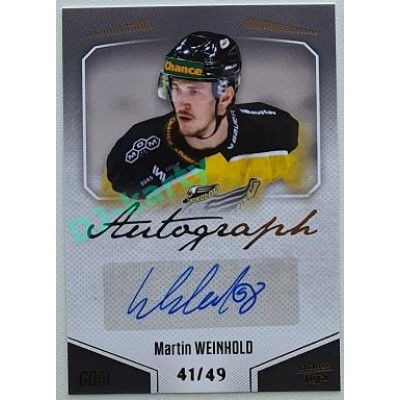 2022/23 Goal Cards Chance Liga 2. série #97 Martin Weinhold Autograph xx/49