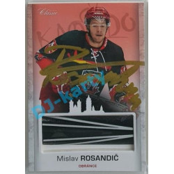 2017 OFS Mountfield Cup Mislav Rosandič #8 2/4 Game Used Stick Gold Signature