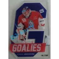 2021 MK reprezentace Dominik Hrachovina #G8 17/50 Goalies Blue Die-cut