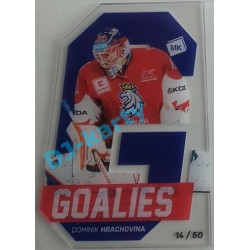 2021 MK reprezentace Dominik Hrachovina #G8 17/50 Goalies Blue Die-cut