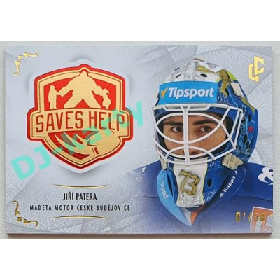2021/22 Legendary Cards SAVES HELP MEMORABILIA SERIES #SH-029 Jiří Patera Red xx/50