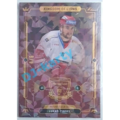 2021 OFS Kingdom of Lions Lukáš Cingel #B27 4/6 Cracked Ice