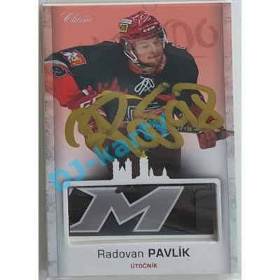 2017 OFS Mountfield Cup Radovan Pavlík #25 2/4 Game Used Stick Gold Signature
