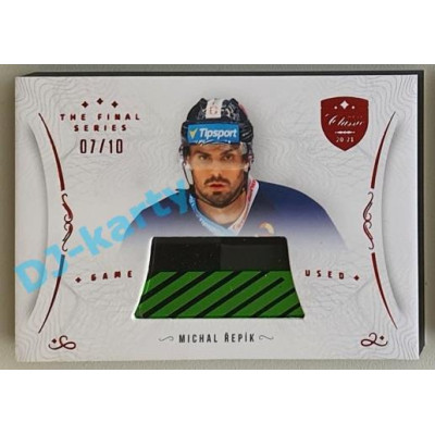 2021/22 OFS The Final Series Michal Řepík #STI-REM 05/10 Game Used Stick Red