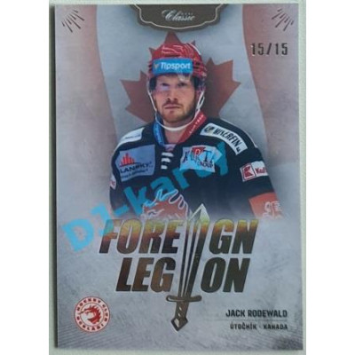 2020/21 OFS 2. série Jack Rodewald #FL-JRW 15/15 Foreign Legion Neon Rainbow