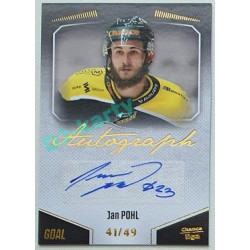2022/23 Goal Cards Chance Liga 2. série #99 Jan Pohl Autograph xx/49