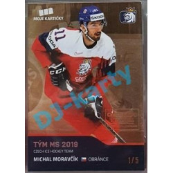 2020 MK reprezentace Michal Moravčík #52 1/5 Gold Czech Expo