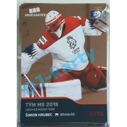 2020 MK reprezentace Šimon Hrubec Tým MS 2019 #46 14/25 Red