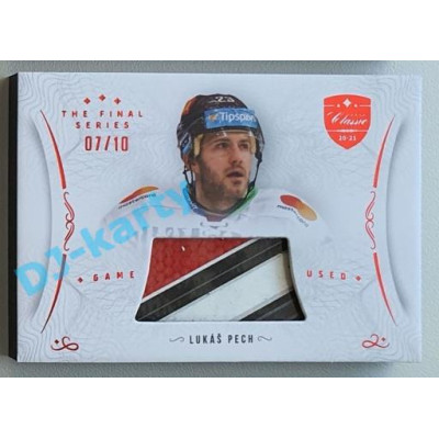 2021/22 OFS The Final Series Lukáš Pech #STI-PEU 07/10 Game Used Stick Red