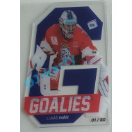 2021 MK reprezentace Lukáš Pařík U20 #G11 01/50 Goalies Blue Die-cut