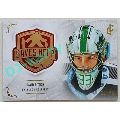 2021/22 Legendary Cards SAVES HELP MEMORABILIA SERIES #SH-032 David Rittich Red xx/50