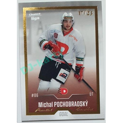 2022/23 Goal Cards Chance Liga 1. série #156 Michal Pochobradský Gold 17/23