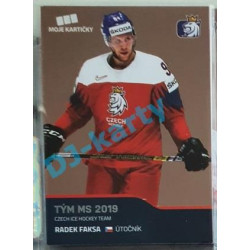2020 MK reprezentace Radek Faksa Tým MS 2019 #70 Red Promo