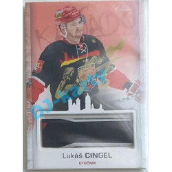 2017 OFS Mountfield Cup Lukáš Cingel #12 2/4 Game Used Stick Gold Signature