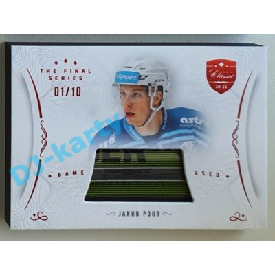 2021/22 OFS The Final Series Jakub Pour #STI-POJ 01/10 Game Used Stick Red