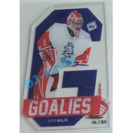 2021 MK reprezentace Nick Malík U20 #G12 14/50 Goalies Blue Die-cut
