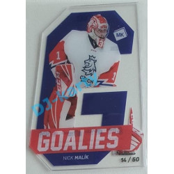 2021 MK reprezentace Nick Malík U20 #G12 14/50 Goalies Blue Die-cut