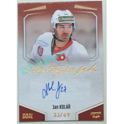 2022/23 Goal Cards Chance Liga 1. série #A-62 Jan Kolář Autograph 33/49