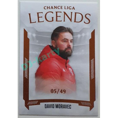 2022/23 Goal Cards Chance Liga 1. série #LL-17 David Moravec Legends Parallel 05/49
