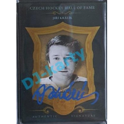 2020 OFS Síň slávy českého hokeje Jiří Králík #SSCH-JKR 14/20 Black Authentic Signature Blue