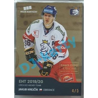 2020 MK reprezentace Jakub Krejčík #18 4/5 Gold Czech Expo