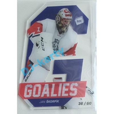 2021 MK reprezentace Jan Škorpík U19 #G13 36/50 Goalies Blue Die-cut