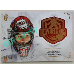 2021/22 Legendary Cards SAVES HELP MEMORABILIA SERIES #SH-034 Jakub Štěpánek Red xx/50