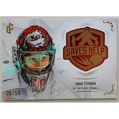 2021/22 Legendary Cards SAVES HELP MEMORABILIA SERIES #SH-034 Jakub Štěpánek Red xx/50