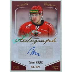 2022/23 Goal Cards Chance Liga 2. série #103 Daniel Malák Autograph xx/49