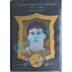 2020 OFS Síň slávy českého hokeje Arnold Kadlec #SSCH-AKA 03/20 Black Authentic Signature Blue
