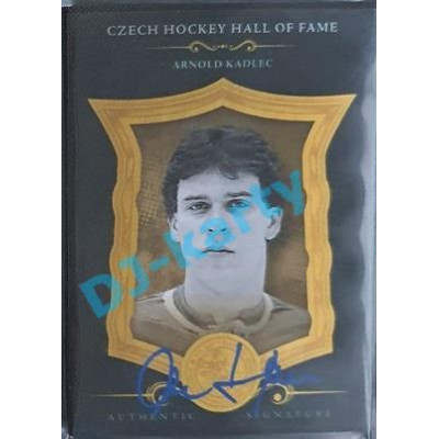 2020 OFS Síň slávy českého hokeje Arnold Kadlec #SSCH-AKA 16/20 Black Authentic Signature Blue